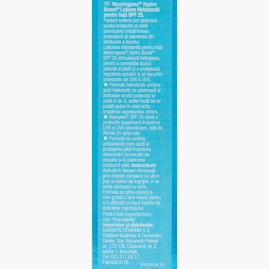 Loţiune hidratantă față SPF25 Hydro Boost 50ml
