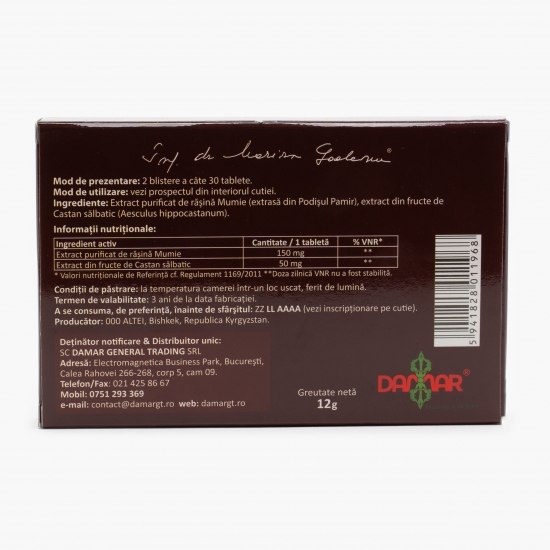 Extract purificat de rășină cu castan 60 tablete