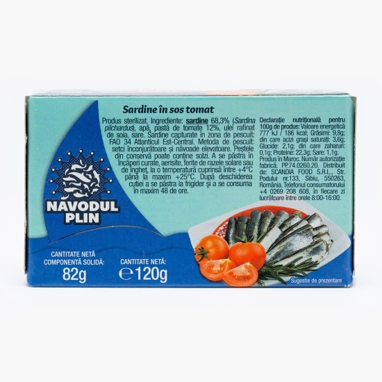 Sardine în sos tomat 120g