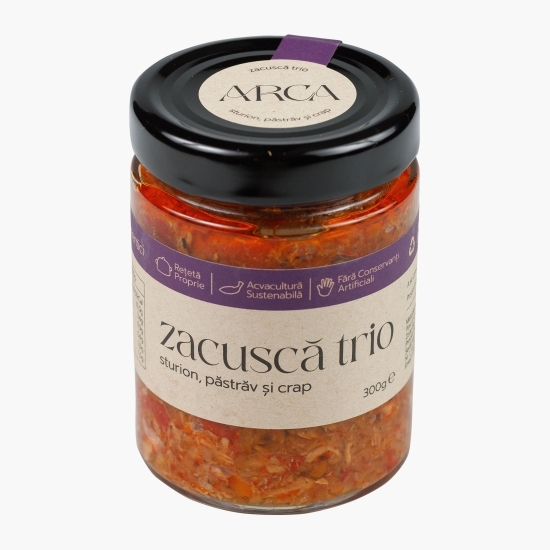 Zacuscă trio sturion, păstrăv și crap 300g