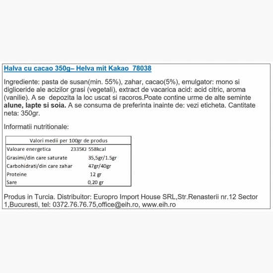 Halva cu cacao 350g