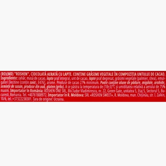 Ciocolată aerată cu lapte Bubble 80g