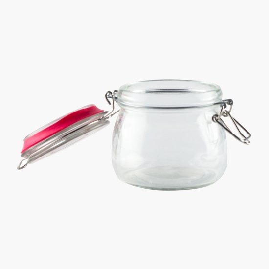 Borcan depozitare din sticlă cu capac 500ml