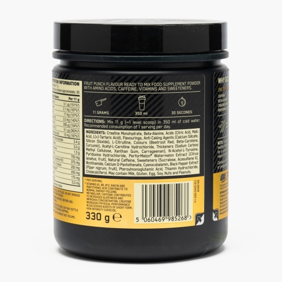 Pre Workout Gold Standard, aromă punch de fructe, 330g