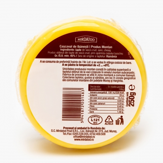 Cașcaval de Ibănești, produs montan 250g