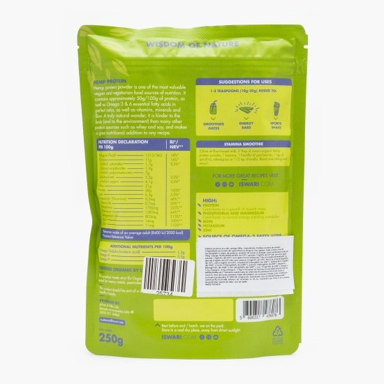 Pulbere proteică eco din cânepă 250g