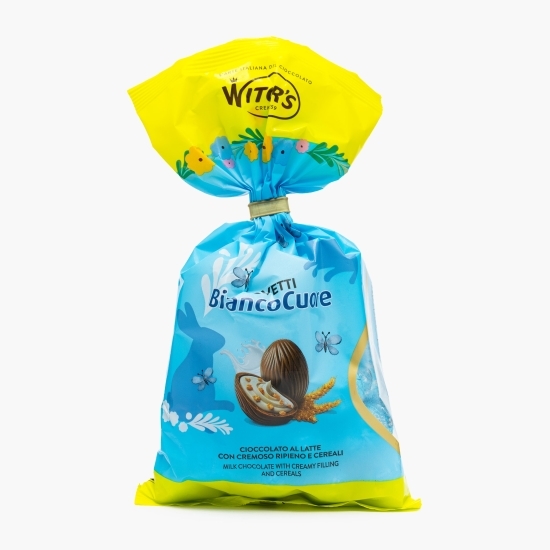 Mini ouă din ciocolată cu lapte și umplutură cremoasă cu cereale, 230g