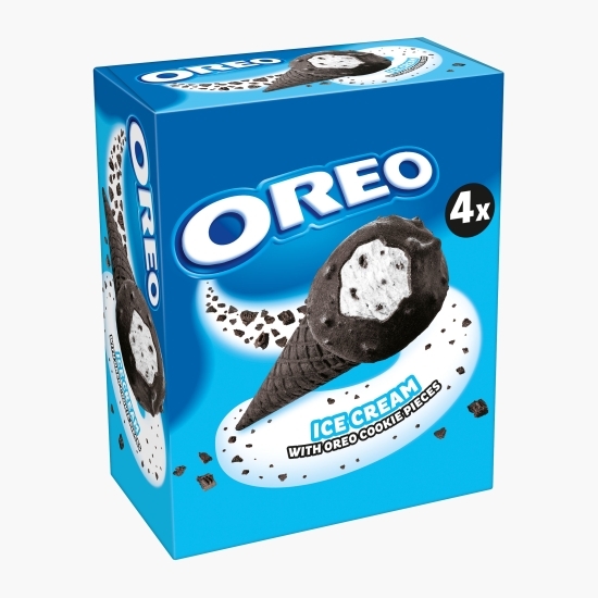 Cornet din napolitană  cu cacao cu îngheţată cu aromă de vanilie și bucățele de biscuit 440ml