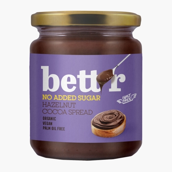 Cremă eco de alune și cacao, fără zahăr adăugat 250g