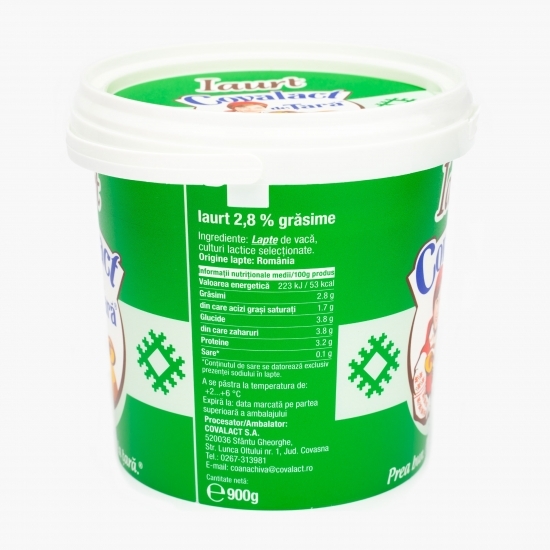 Iaurt natural 2.8% grăsime, 900g