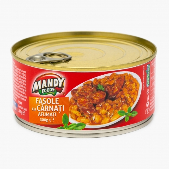 Fasole cu cârnați afumați 300g