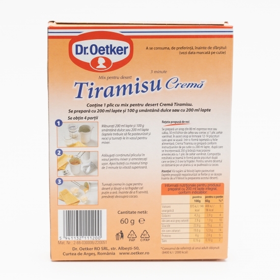 Mix pentru cremă Tiramisu 60g