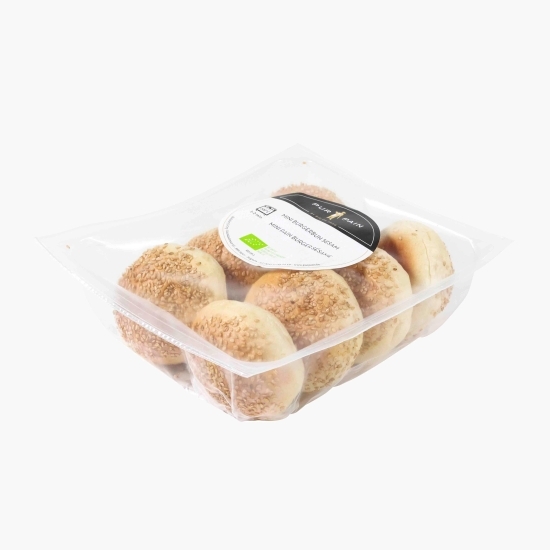 Mini chiflă Burger cu semințe de susan precoaptă , eco 8x30g 