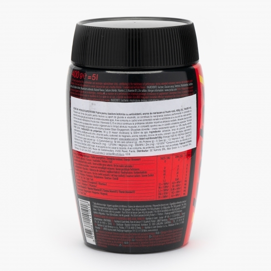 Pudră pentru băutură izotonică cu antioxidanți și aromă de merișoare și fructe roșii 400g