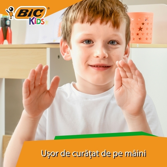 Creioane cerate plastifiate Kids Plastidecor 12 buc