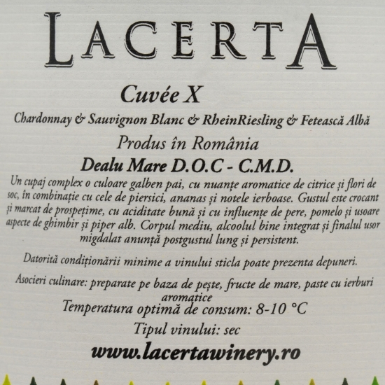 Vin alb sec Cuvee X, 13.6%, 0.75l