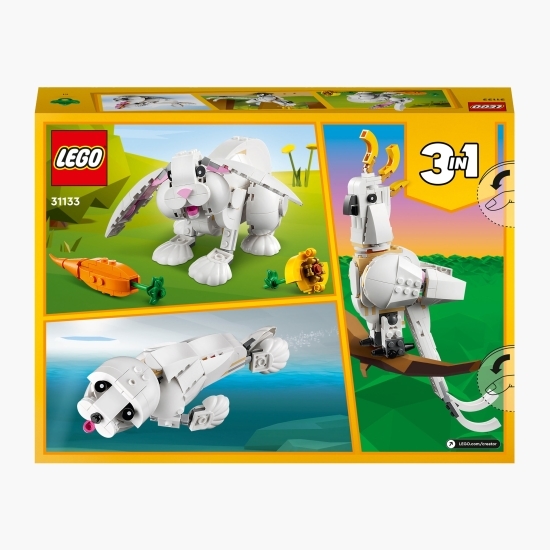 Iepure alb, 31133 Creator 3 în 1, 258 piese, +8 ani