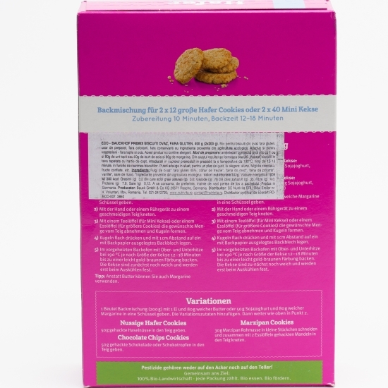 Mix pentru biscuiți din ovăz fără gluten 2x200g