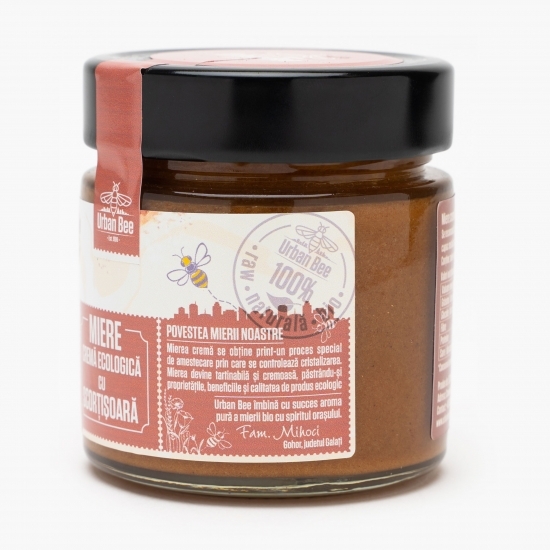 Miere cremă ecologică cu scorțișoară 300g