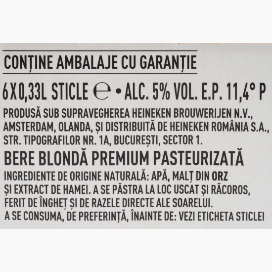 Bere blondă sticlă 6x0.33l (5+1)
