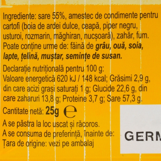 Amestec de condimente pentru cartofi wedges 25g