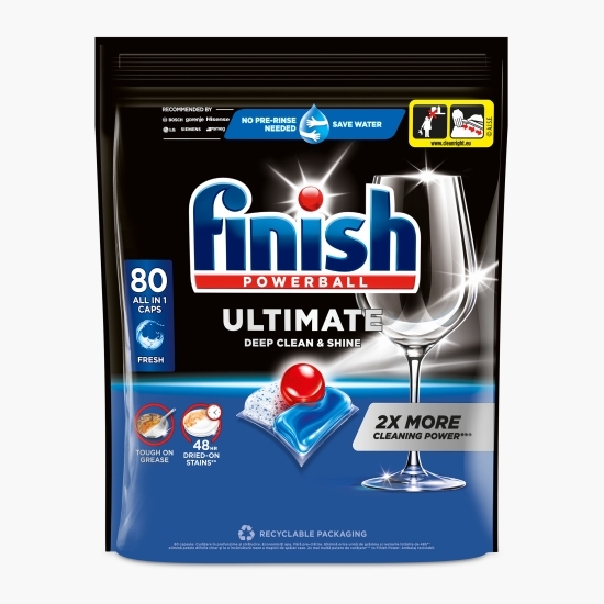 Detergent capsule pentru mașina de spălat vase Ultimate All in 1, 80 spălări