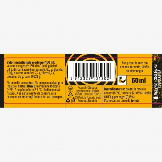 Raw shot turmeric 60ml