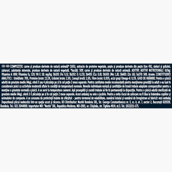 Hrană umedă pentru pisici, cu mini fileuri de ton în sos Tasty Shreds 80g