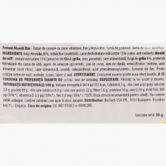 Baton proteic musli caise 30g 