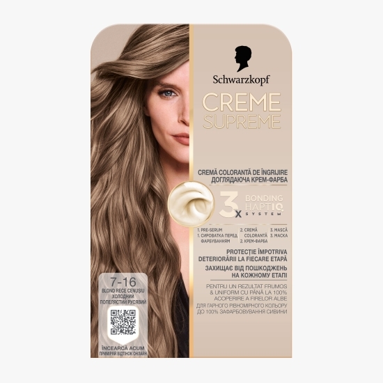 Vopsea de păr, 7-16 blond rece cenușiu