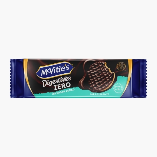 Biscuiți digestivi cu ciocolată neagră, fără zahăr, 150g