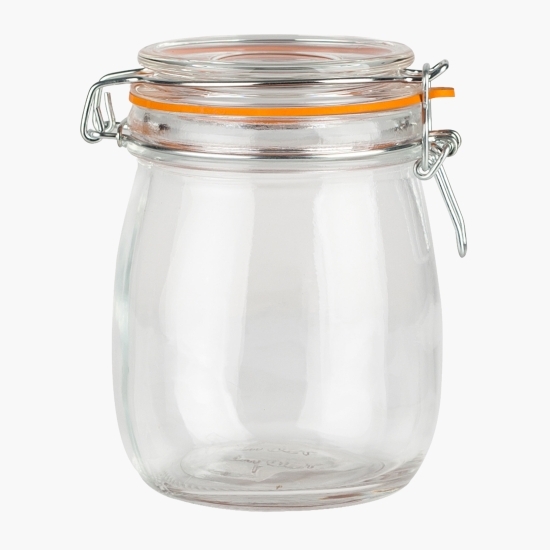 Borcan depozitare din sticlă cu capac 750ml