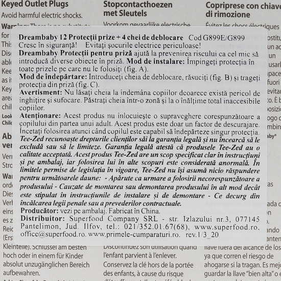 12 protecții prize + 4 chei de deblocare