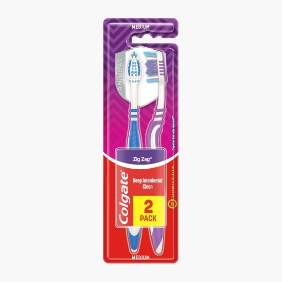 Pachet: 2x Periuță de dinți cu peri de duritate medie ZigZag Medium