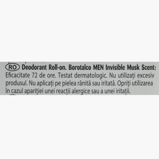 Deodorant roll-on pentru bărbați, Invisible 50ml