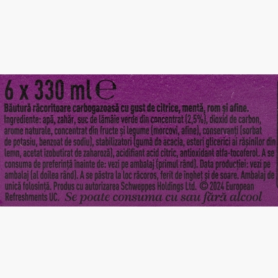 Băutură carbogazoasă Blueberry Mojito 6x0.33l
