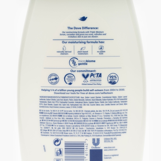 Gel de duș cu castravete &  ceai verde 750ml