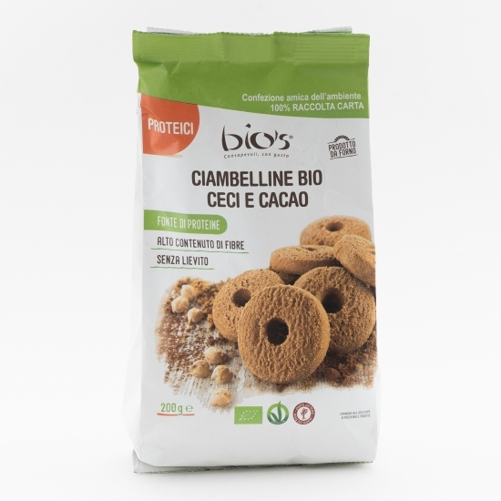 Biscuiți eco rotunzi din năut și cacao 200g