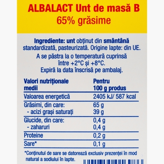 Pachet unt 65% grăsime, 2x200g