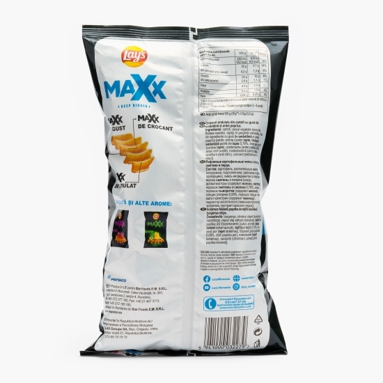 Chipsuri ondulate din cartofi cu paprika, Maxx 115g 