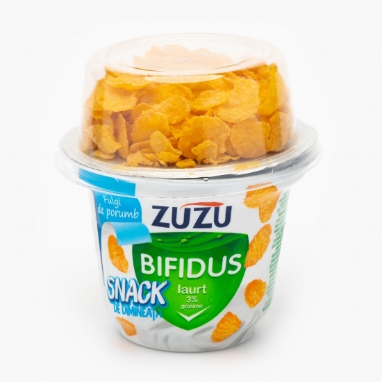 Iaurt 3% grăsime și fulgi de porumb 168g
