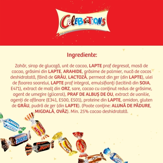 Selecție bomboane de ciocolată cu lapte 196g