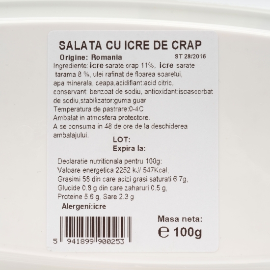 Salată cu icre crap 100g