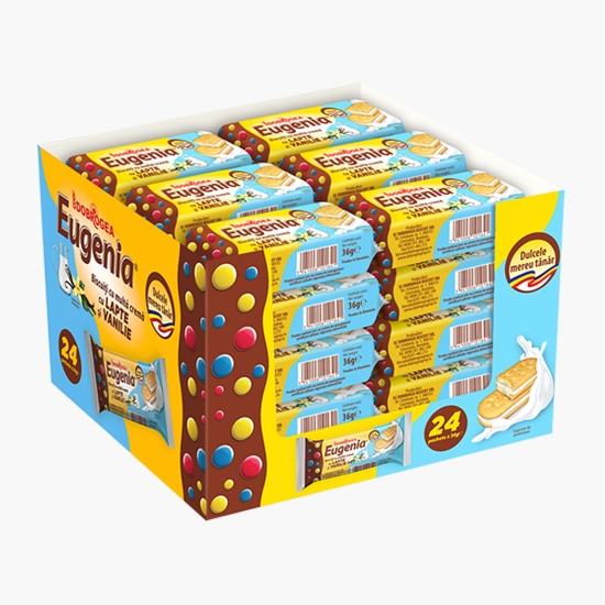 Biscuiți cremă lapte și aromă vanilie 864g (24x36g)