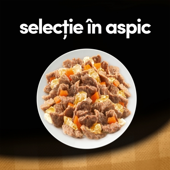Hrană umedă pentru câini adulți, 4x100g, selecții de carne și legume în aspic