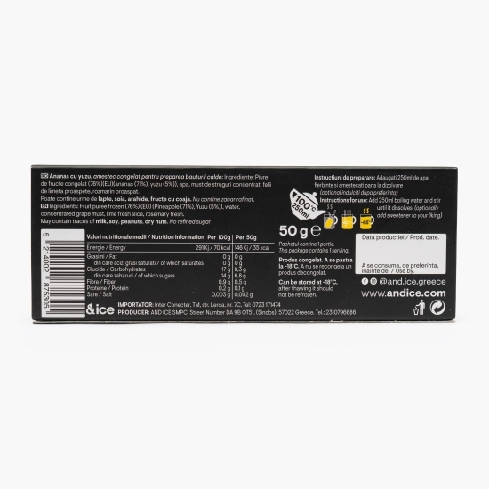 Băutură caldă din piure de ananas și yuzu 50g