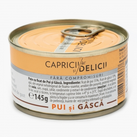 Pate cu ficat de pui și gâscă 145g