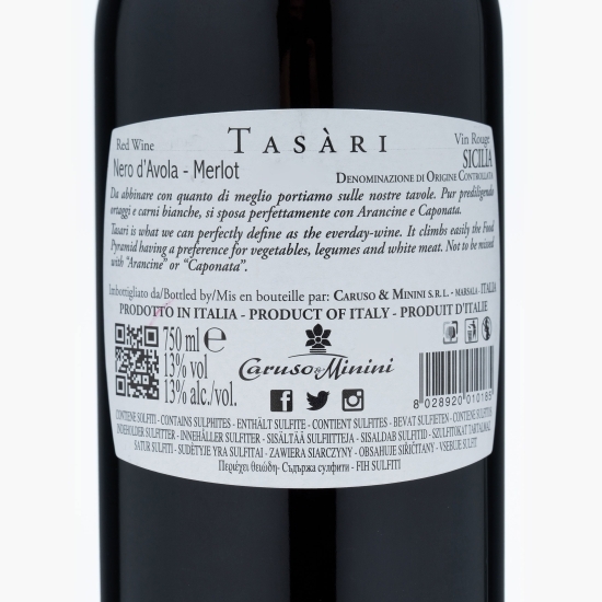 Vin roșu sec Nero D'avola Merlot, 13%, 0.75l