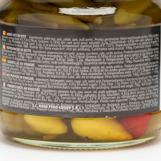 Ardei iute în oțet 350g