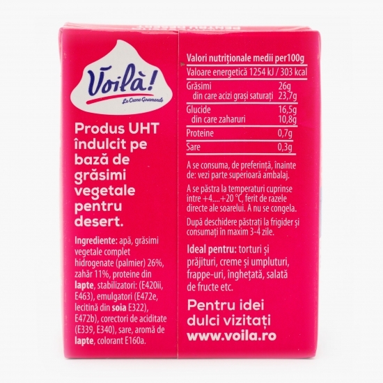 Cremă îndulcită pentru desert 200ml